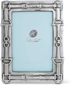 img 3 attached to 🐎 Stylish Aluminum 5x7 Equestrian Pattern Photo Frame by Arthur Court Designs