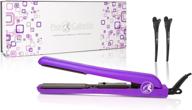 💜 procabello flat iron - плойка для волос - керамические пластины с технологией против статического электричества - 1,25 дюйма (фиолетовый) логотип