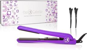 img 4 attached to 💜 ProCabello Flat Iron - Плойка для волос - Керамические пластины с технологией против статического электричества - 1,25 дюйма (фиолетовый)