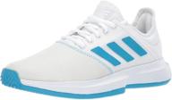 👟 blue and white adidas women's gamecourt tennis sneakers - casual footwear logo