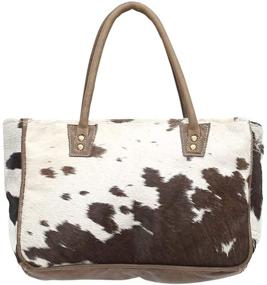 img 4 attached to 👜 Myra Bags Bucket Genuine Leather Animal Print Tote - Brown, Tan, Khaki - One Size