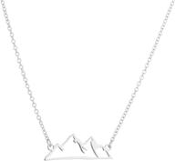 minimalist necklace with snowy mountain pendant - ideal jewelry for hiking, climbing, nature lovers, and outdoor enthusiasts logo