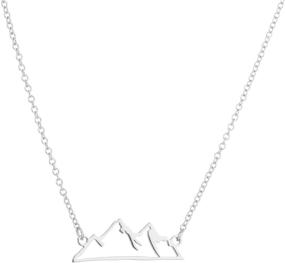 img 4 attached to Minimalist Necklace with Snowy Mountain Pendant - Ideal Jewelry for Hiking, Climbing, Nature Lovers, and Outdoor Enthusiasts