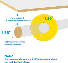 img 1 attached to Vantasii 30 Pack Color-Coded Round Clothing Size Closet Rack Divider 👚 Hangers Set in 10 Colors with 1 Marker (Outer 3.5-inch, Inner 1.38-inch Diameter)