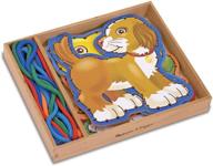 🐾 набор карточек и шнуровки с животными мелисса и даг: 5 деревянных панелей с 5 подходящими шнурами логотип