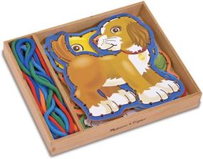 img 4 attached to 🐾 Melissa &amp; Doug Pet-themed Lace and Trace Activity Set: 5 Wooden Panels with 5 Matching Laces
