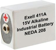 exell 411a alkaline 15v battery - enhanced seo-friendly version, replacing neda 208, 10f20, blr121, 411a ansi 208, ba 331/u, burgess k10, burgess u10, eveready 10f20, eveready b121, eveready blr121, mallory m121, neda 208, rca vs082 logo