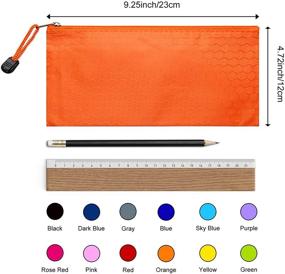 img 3 attached to LABUK 29pcs Small Zipper Pencil Pouches - Waterproof Pencil Bags for Office, Travel, and Cosmetics - 12 Color Options