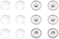 🐼 pandahall chunk snap button set: 20 sets of brass snap buttons with clear glass cabochons for diy crafts logo