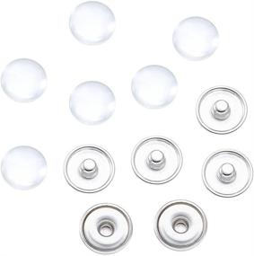 img 3 attached to 🐼 Pandahall Chunk Snap Button Set: 20 Sets of Brass Snap Buttons with Clear Glass Cabochons for DIY Crafts