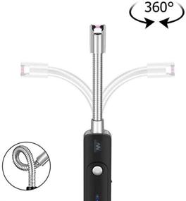 img 1 attached to 🕯️ B.Y. Candle Lighter: Rechargeable Arc Lighter with 360° Flexible Neck - Windproof Plasma Lighters for Candles, BBQ, and Outdoor Use