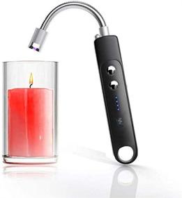 img 3 attached to 🕯️ B.Y. Candle Lighter: Rechargeable Arc Lighter with 360° Flexible Neck - Windproof Plasma Lighters for Candles, BBQ, and Outdoor Use