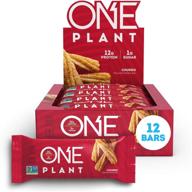 🌱 one plant churro protein bars: vegan & gluten-free snacks with 12g protein, 1g sugar - perfect for high protein diets! (12 pack) logo