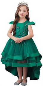 img 4 attached to MYRISAM Princess Bridesmaid Birthday Communion Girls' Clothing in Dresses
