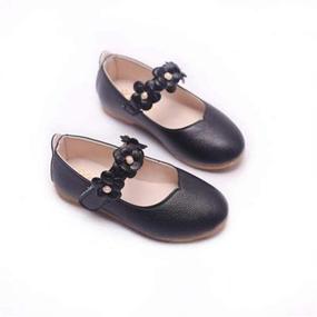 img 2 attached to 🌸 Vokamara Flower Decoration Cutout Flats - Girls' Shoes