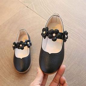 img 3 attached to 🌸 Vokamara Flower Decoration Cutout Flats - Girls' Shoes
