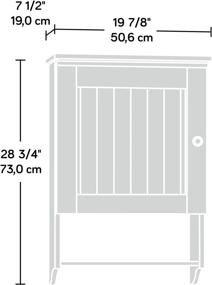 img 2 attached to 🚪 Sauder Caraway Wall Cabinet with Soft White Finish, Dimensions: 19.92" Length x 7.48" Width x 28.74" Height