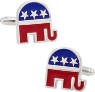 cuff daddy republican elephant cufflinks presentation logo