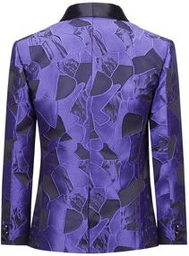 img 1 attached to Stylish SWOTGdoby Boys Tuxedo Suit: Elegant Jacquard Dress with 3-Piece Blazer, Vest, and Pants