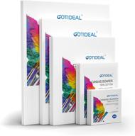 🎨 gotideal professional primed white blank artist canvases for painting - 18 pack of canvas boards in multiple sizes: 4x4, 5x7, 8x10, 9x12, 11x14 - suitable for acrylic paint, oil paint, watercolor, gouache logo