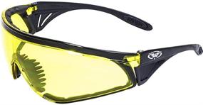 img 1 attached to 💥 3-Pack: Padded Motorcycle Riding Glasses with UV400 Protection - Day Night Dawn Dusk (Clear, Yellow, Smoked) Lenses - Shatterproof, Scratch Resistant, Polycarbonate