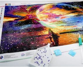 img 2 attached to 🌌 15.8"x23.6" Starry Sky Crystal Rhinestone DIY 5D Diamond Painting Full Square Drill Kit for Adults - Arts & Crafts Home Wall Decor Gift