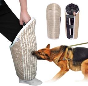 img 4 attached to 🐾 PET ARTIST Jute Dog Training Bite Leg Sleeves for Professional Puppy Training Work - With Handle, Suitable for Malinois, Police K9, German Shepherd, and Mastiff Breeds