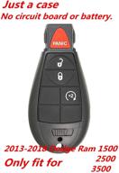 замена брелока kawihen keyless entry remote key для грузовика dodge ram 1500 2500 3500 (2013-2018) fcc id: gq4-53t / p/n: 56046955 (только корпус) логотип