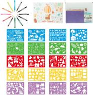 🎨 sotogo 35 pieces drawing stencils set: craft educational toys for kids with 300 unique patterns logo