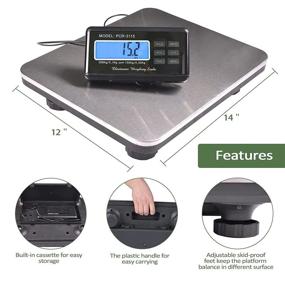 img 2 attached to 📦 SurmountWay 660lbs LCD Digital Shipping Scale: Portable & Heavy-Duty Stainless Platform for Postal & Industrial Floor Scale (14"X 12")