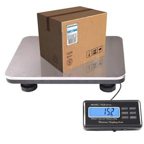 img 4 attached to 📦 SurmountWay 660lbs LCD Digital Shipping Scale: Portable & Heavy-Duty Stainless Platform for Postal & Industrial Floor Scale (14"X 12")