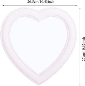 img 2 attached to 🪞 Heart Mirror: Stylish White Cosmetic Mirror for Wall, Desktop, and Bedroom