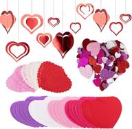 ❤️ whaline 195-piece valentine's foam heart set with 25 large self-adhesive heart stickers, 150 glitter heart stickers, 16 cutout heart cup pads, 7 red hearts, and 1 string for diy crafts and home decorations logo