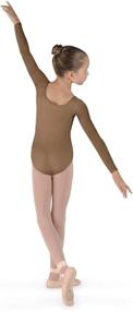 img 1 attached to Bloch Girls Dance Meglio Microlux Long Sleeve Leotard: Embrace Elegance and Flexibility