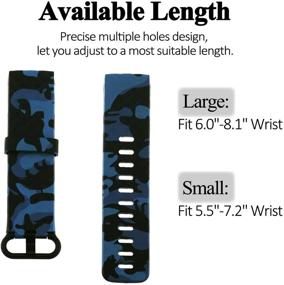 img 1 attached to Chofit Replacement Bands - Compatible with Fitbit Charge 4/3 - Floral, Camouflage & Leopard Print Wristbands - Silicone - Women & Men - Small & Large - 3-Pack