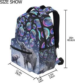 img 3 attached to Elephant Backpack Backpacks Colorful Personalized