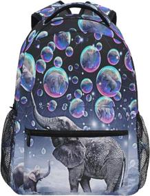 img 4 attached to Elephant Backpack Backpacks Colorful Personalized