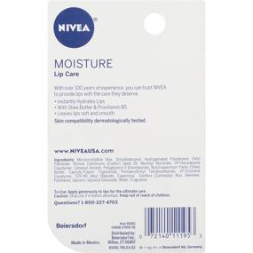 img 2 attached to 👄 NIVEA Moisture Lip Care - Intensively Moisturizing Balm with Shea Butter & Jojoba Oil - 0.17 oz (Pack of 6)