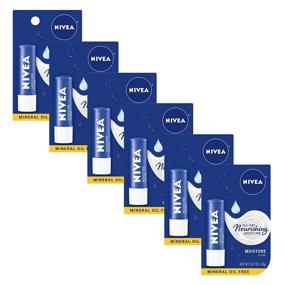 img 4 attached to 👄 NIVEA Moisture Lip Care - Intensively Moisturizing Balm with Shea Butter & Jojoba Oil - 0.17 oz (Pack of 6)