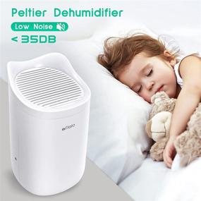 img 3 attached to 🐱 Small Bathroom Dehumidifier, Afloia Q3 Portable Dehumidifier 20oz/600ml/165 Sq. Ft, Auto Shut-Off, Ultra-Compact and Quiet Peltier Dehumidifier for Bedroom with Unique Cat Ear Design