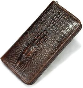 img 4 attached to 🧾 NIUCUNZH Genuine Leather Personalized Checkbook: Stylish and Functional Wallet for Personalized Finance Management