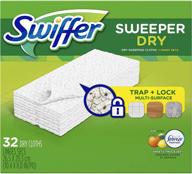 🧹 swiffer sweeper dry sweeping pad refills for floor mop - febreze sweet citrus & zest scent - 32 count, pack of 3 logo