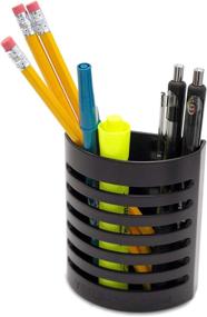 img 2 attached to 📚 School Locker Magnetic Pencil Holder - Storage Organizer for Office, Gym, Fridge, Whiteboard - Extra Strong Magnet - 4" H x 3.25" W (Black)