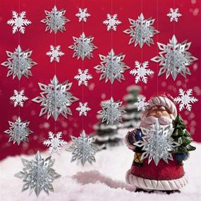 img 4 attached to Winter Christmas Party Decorations Snowflakes Seasonal Decor