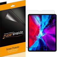 🔒 supershieldz (3 pack) clear screen protector for apple new ipad pro 12.9 inch (2021 2020 2018 model, 5th/4th/3rd gen), high definition pet film logo