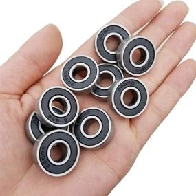 img 2 attached to 🛹 100 Pack 608-2RS Skateboard Bearing, High-Performance Rolling Bearings, 8x22x7mm 608rs Bearing