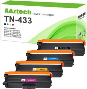img 4 attached to Premium Aztech Compatible Toner Cartridge Replacement for Brother TN433 TN-433 TN433BK TN431 🖨️ - 4 Pack (Black Cyan Yellow Magenta) for MFC-L8900CDW HL-L8360CDW HL-L8260CDW MFC-L8610CDW HL-L8360CDWT Printer