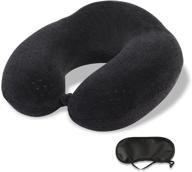 🌙 yoomeishaly travel pillow: soft memory foam u shaped neck pillow for head support - breathable & comfortable, portable & machine washable (black01) logo