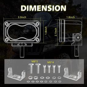 img 3 attached to 🔦 AKD Part LED Pods: High-Performance 3 inch Driving Lights - 40W Spot Lights, Off Road Work Lights | LED Cubes Light Bar Pods for Truck, Motor, ATV, UTV, SUV, Pickup, Boat | White - 2 Pack