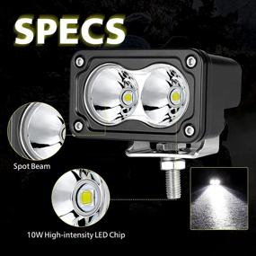 img 1 attached to 🔦 AKD Part LED Pods: High-Performance 3 inch Driving Lights - 40W Spot Lights, Off Road Work Lights | LED Cubes Light Bar Pods for Truck, Motor, ATV, UTV, SUV, Pickup, Boat | White - 2 Pack